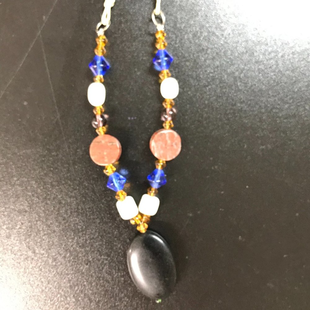 19" Obsidian Beaded Necklace